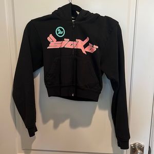 COPY - Sicko Born From Pain Ian Connor Women’s Black Zip Up Cropped Jacket